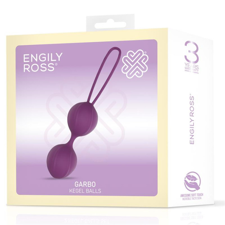 Garbo Boule Double Kegel Silicone Pourpre