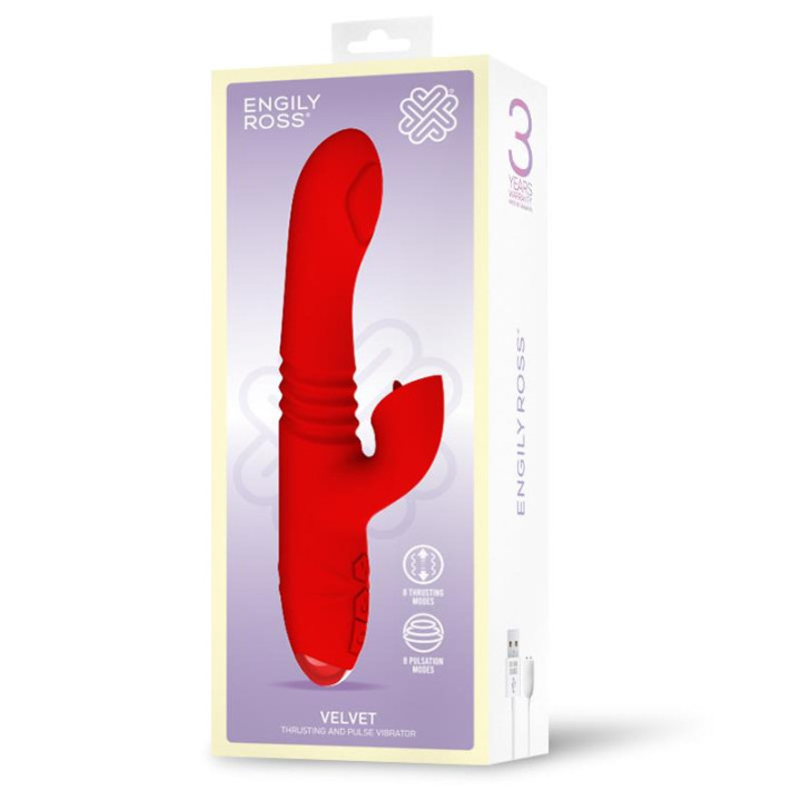 Velvet Vibromasseur avec Thrusting et Pulsation