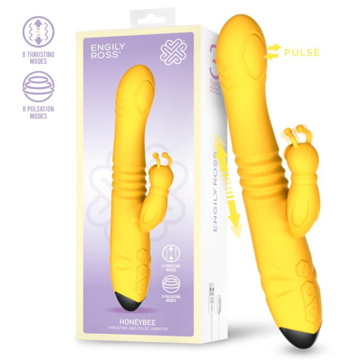 Honeybee Vibromasseur avec Thrusting y Pulsation