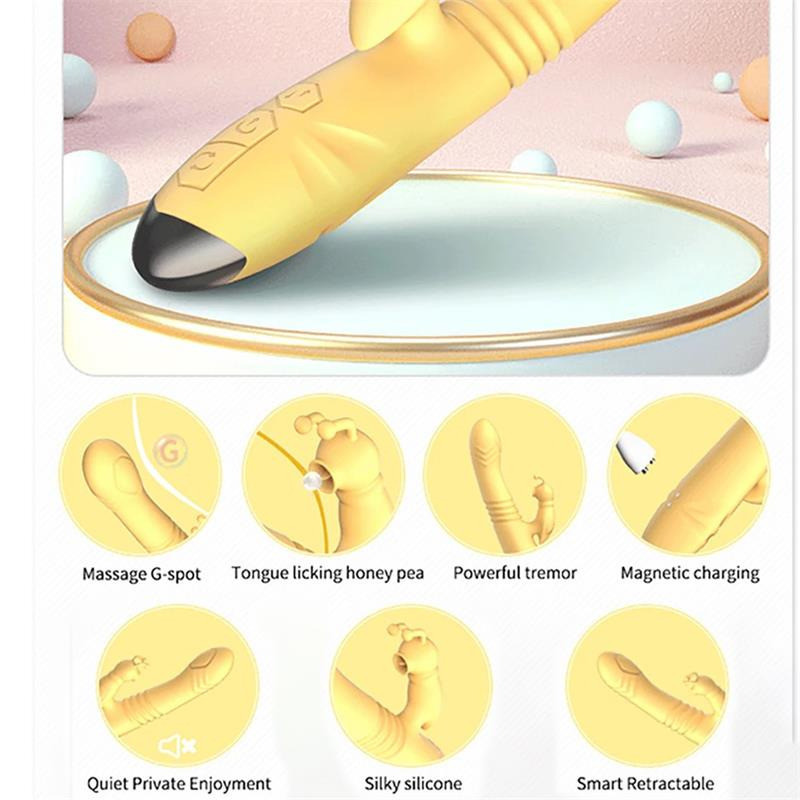 Honeybee Vibromasseur avec Thrusting y Pulsation