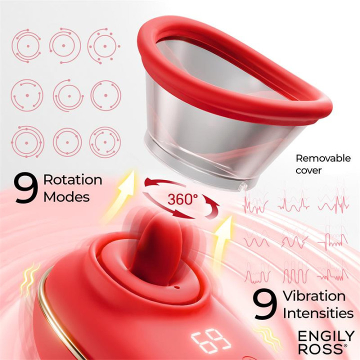Lizer Stimulateur avec Langue Oscillante, Pompe à Vide et Vibration