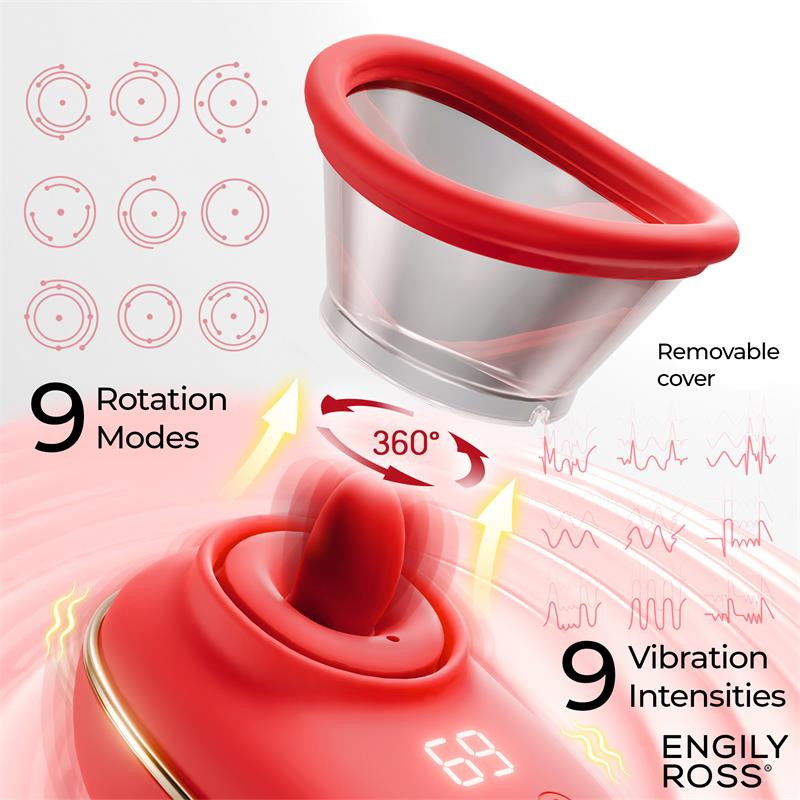 Lizer Stimulateur avec Langue Oscillante, Pompe à Vide et Vibration