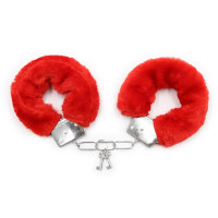 Menottes en Métal pour Poignets avec Poils Rouge