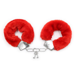 Menottes en Métal pour Poignets avec Poils Rouge