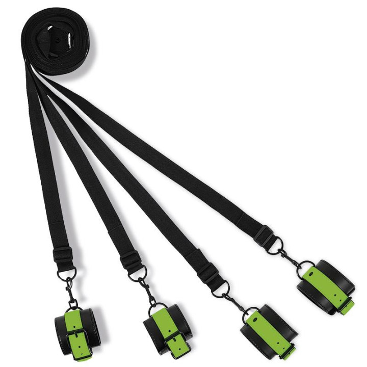Ensemble Attaches de lit avec Menottes Phosphorescentes