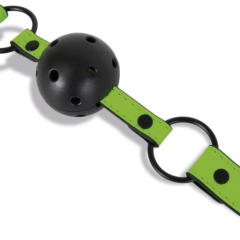 Bâillon Boule Respirant qui Brille dans le Noir