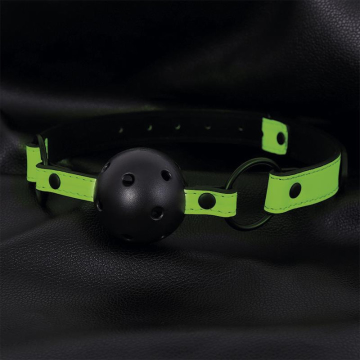Bâillon Boule Respirant qui Brille dans le Noir