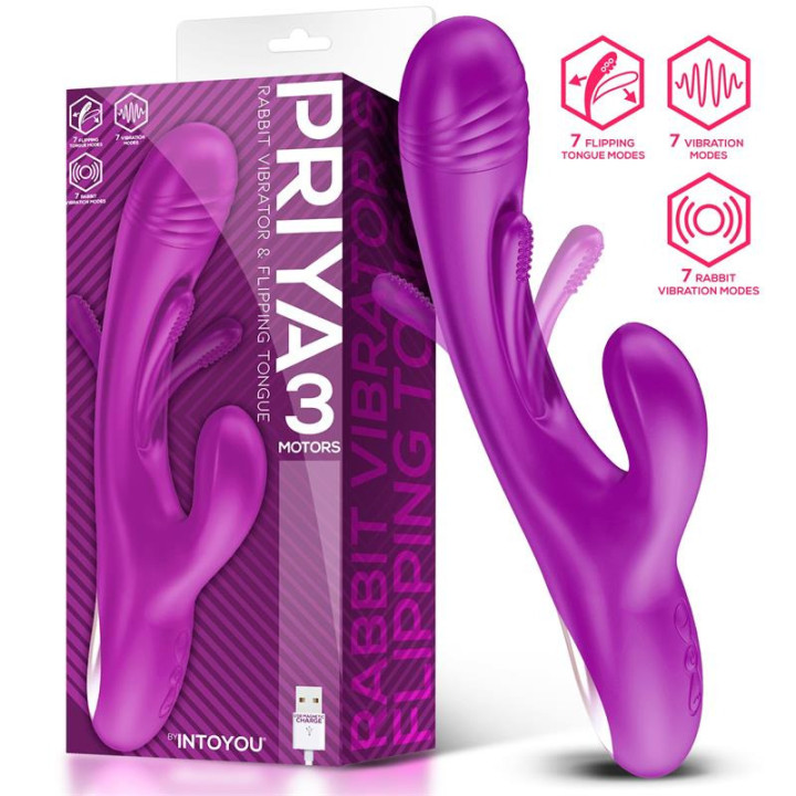 Priya Vibromasseur avec Langue avec Mouvement Flipping