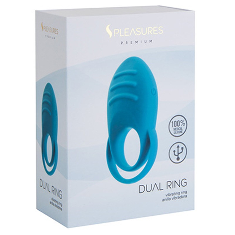 Dual Cock Ring Turquoise