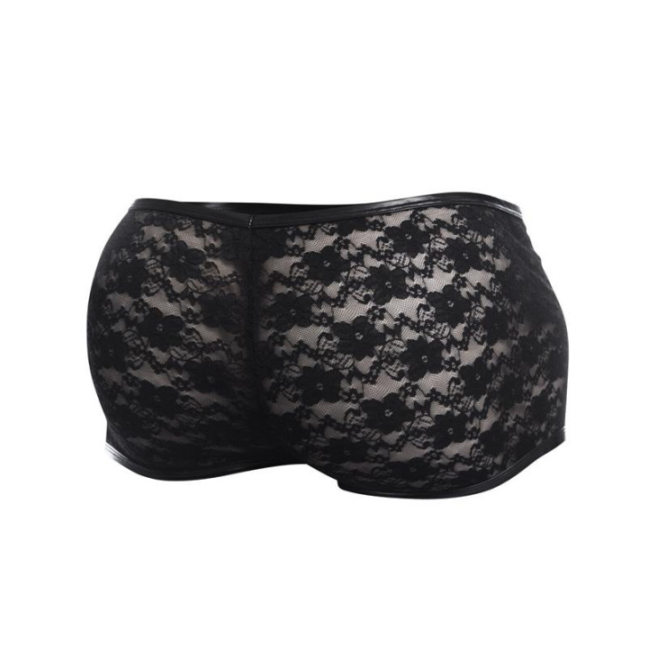 L4ACE Boxer Noir avec Dentelle