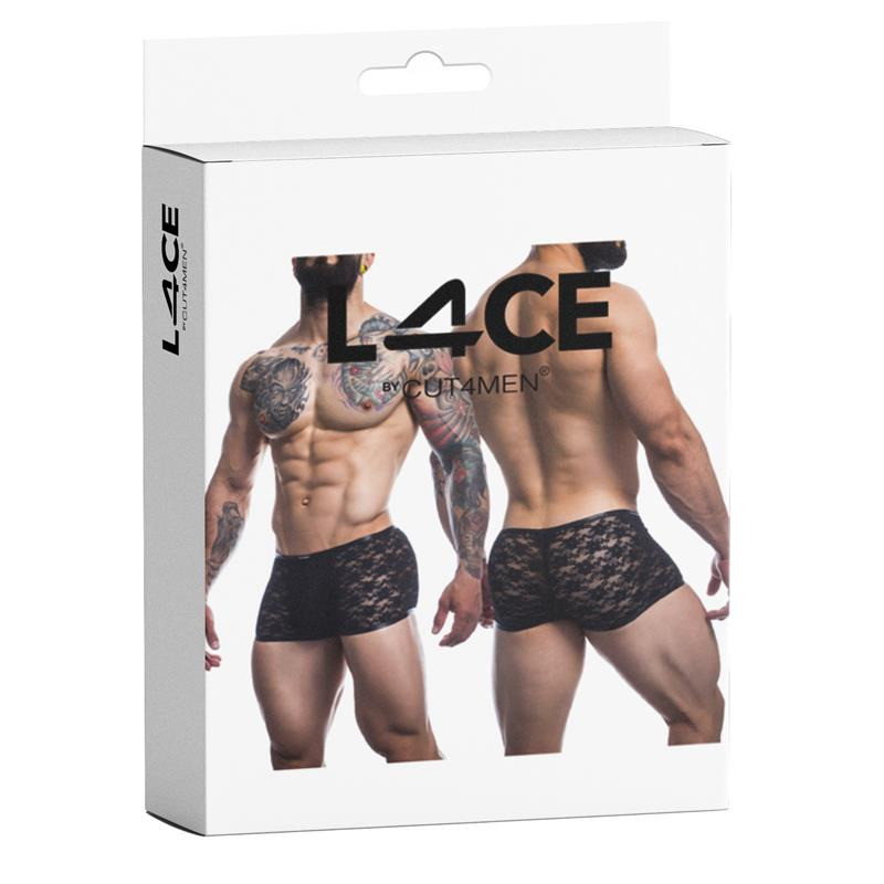 L4ACE Boxer Noir avec Dentelle