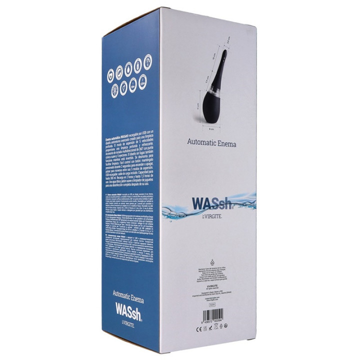 Lavement Nettoyage Anal Noir USB 300 ml