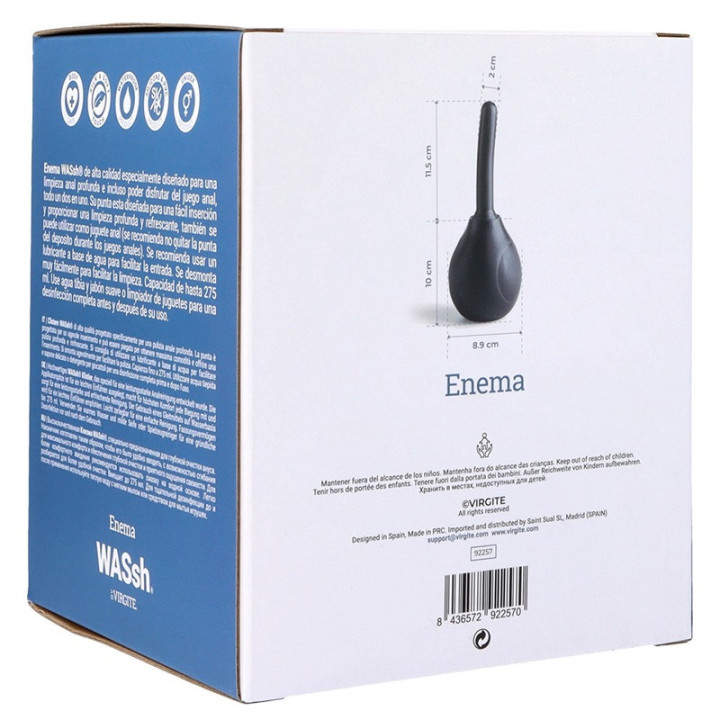 Poire de Lavement Anal Noire 275 ml