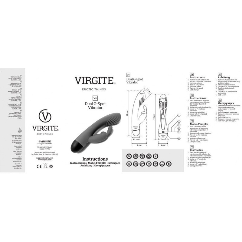Vibromasseur V6 Bleu