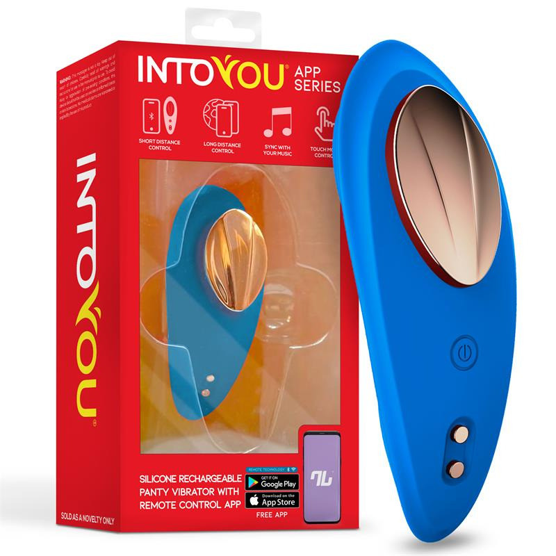 Vibromasseur Culotte avec App Bleu