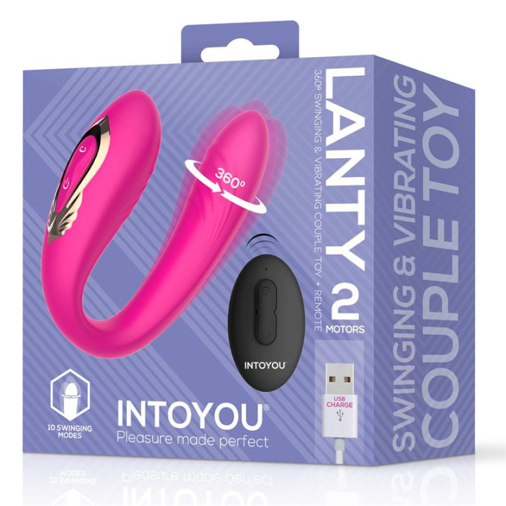 Lanty Vibromasseur pour Couples 360º Télécommandé