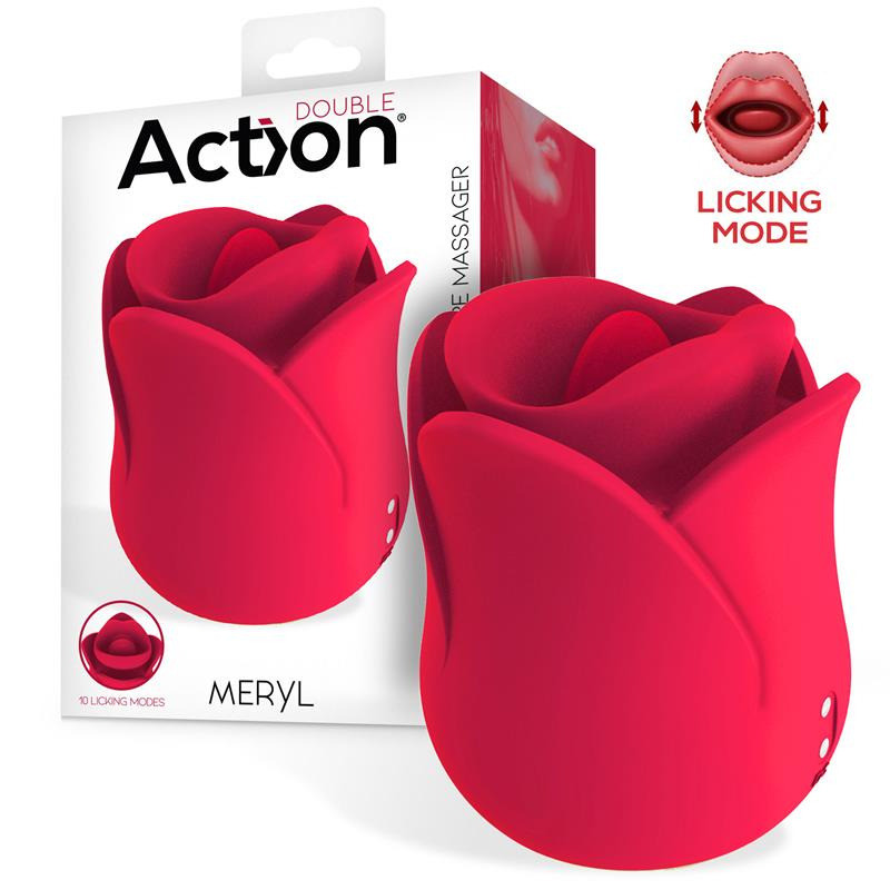 Meryl Stimulateur Vibrant Rose avec Langue