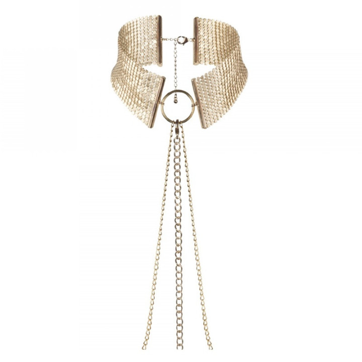 Collier Métallique en Maille Dorée