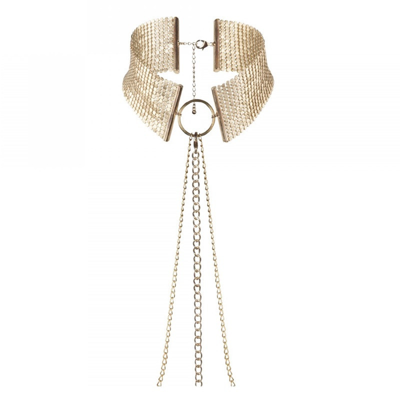 Collier Métallique en Maille Dorée