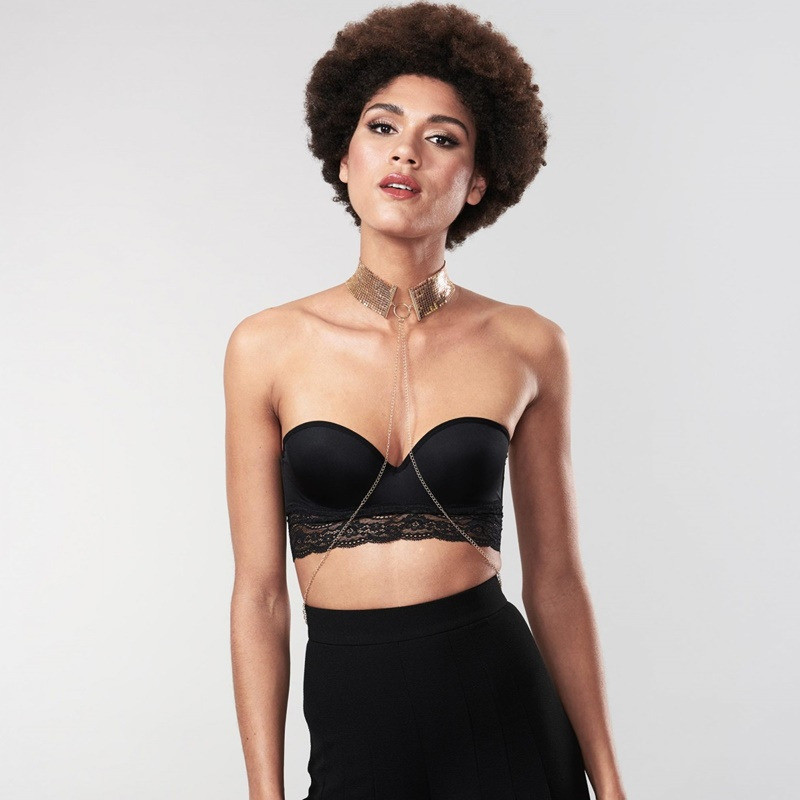 Collier Métallique en Maille Dorée