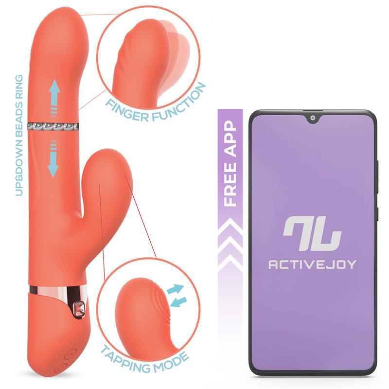 Mindy Vibromasseur avec Up and Down, Finger et Pulsation avec App