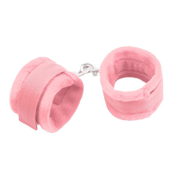 Menottes en Tissu avec Velcro pour Poignets Rose