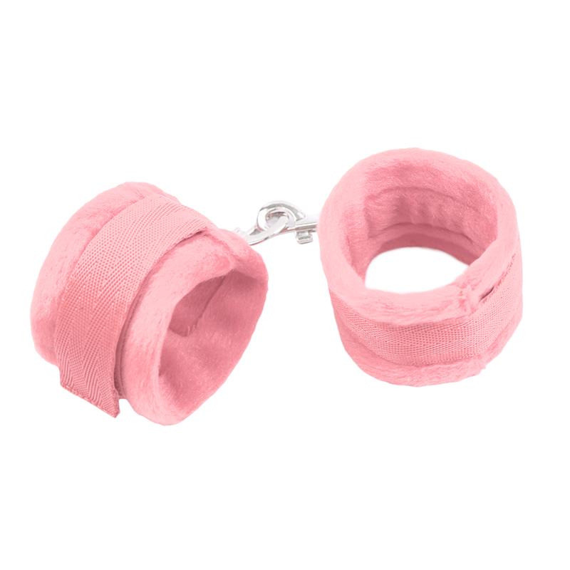 Menottes en Tissu avec Velcro pour Poignets Rose