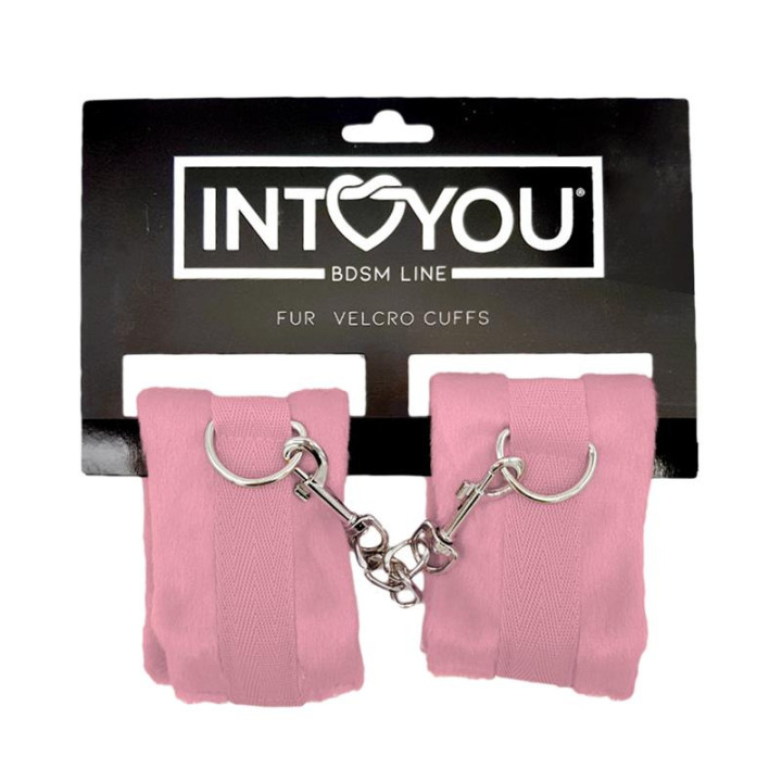 Menottes en Tissu avec Velcro pour Poignets Rose