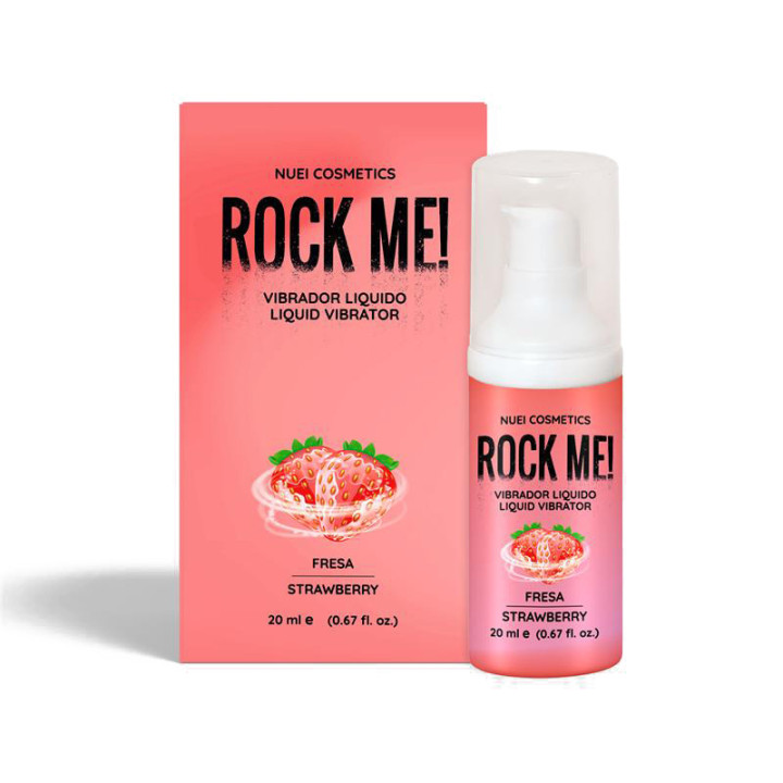 Rock Me! Vibromasseur Liquide Fraise 20 ml
