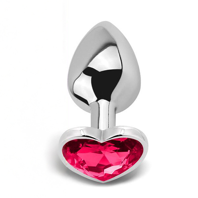 Plug Anal avec Bijou en Coeur Rose Scarlet Taille M