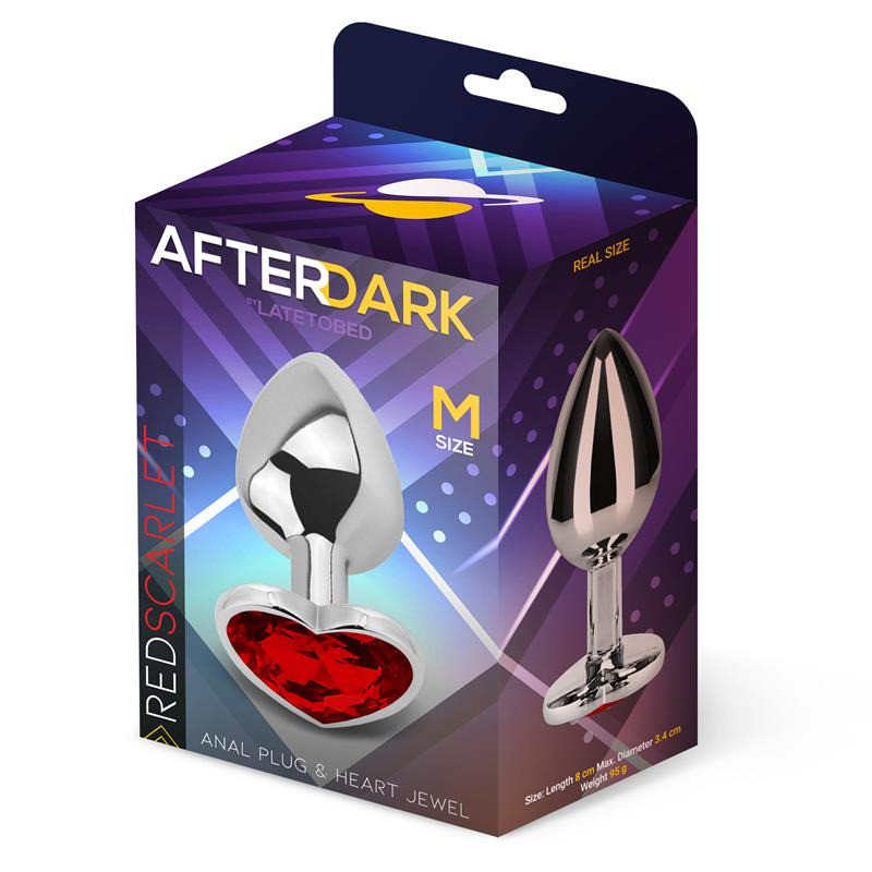 Plug Anal avec Bijou en Coeur Rouge Scarlet Taille M
