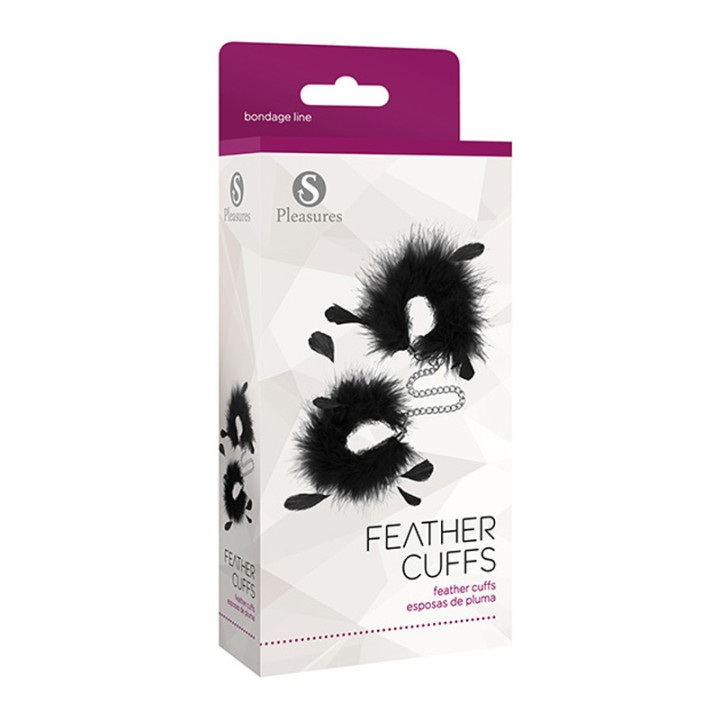 Feather Cuffs Noir