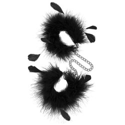 Feather Cuffs Noir