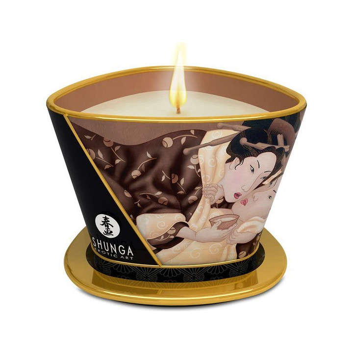 Shunga Bougie de Massage au Chocolat 170 ml