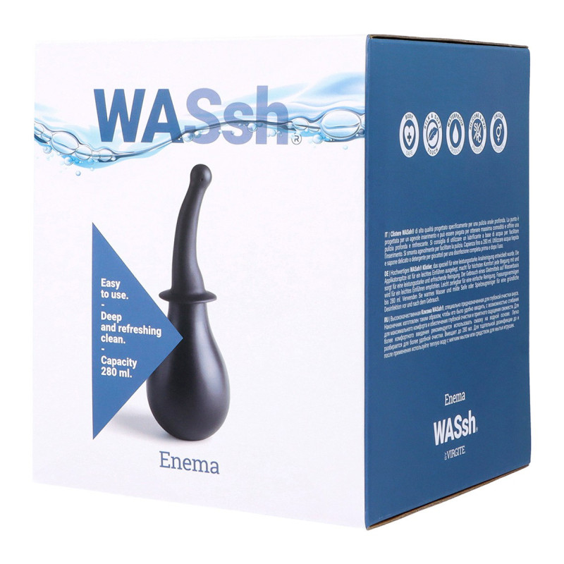 Enema Limpieza Anal Curva Negra 280 ml