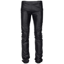 Vittorio Pantalón Wetlook con Bolsillos Negro