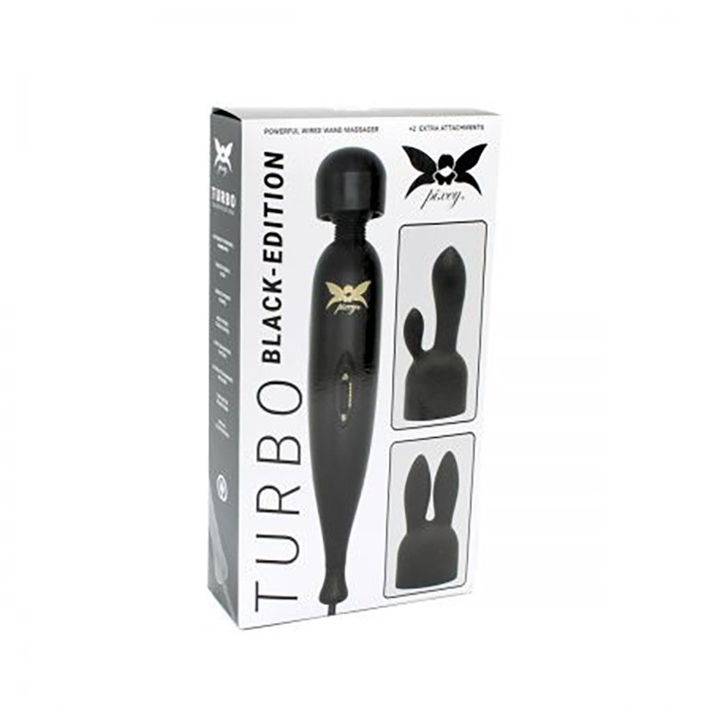 Masseur Wand Pixey Turbo Noir avec 2 Accessoires