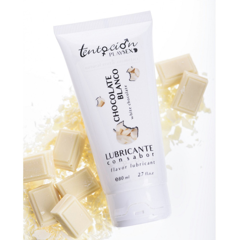 Lubrifiant au Goût de Chocolat Blanc 80 ml