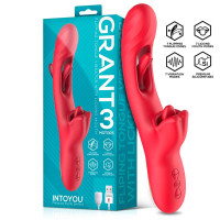 Grant Vibromasseur avec Flipping et Langue Licking 360º