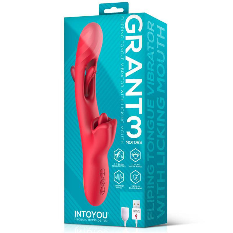 Grant Vibromasseur avec Flipping et Langue Licking 360º