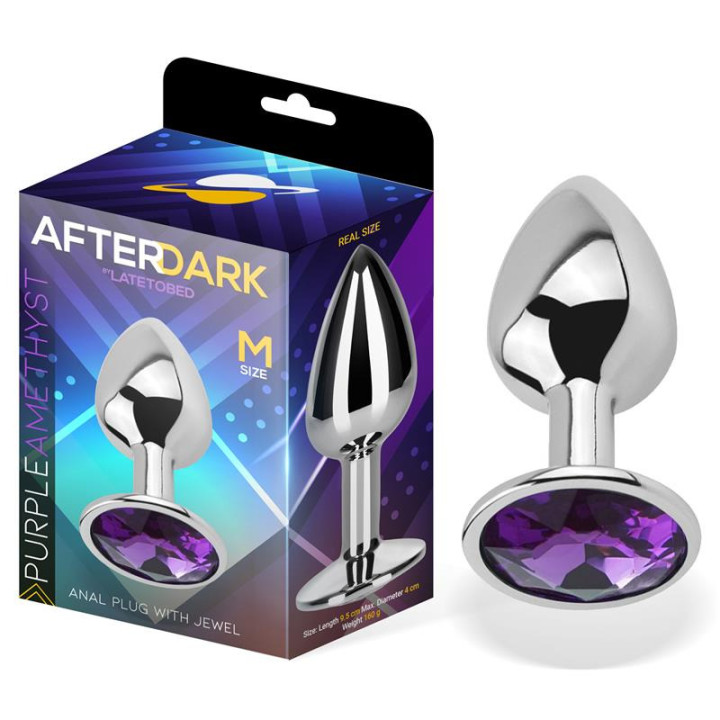 Plug Anal avec Bijou Violet Taille M