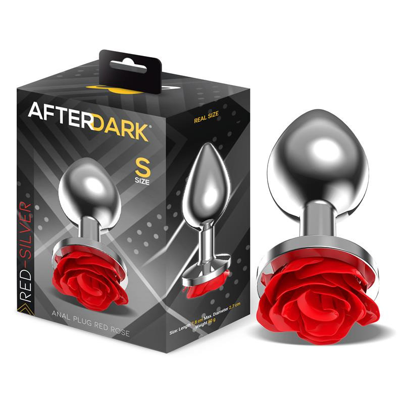 Plug Anal avec Rose Rouge Taille S