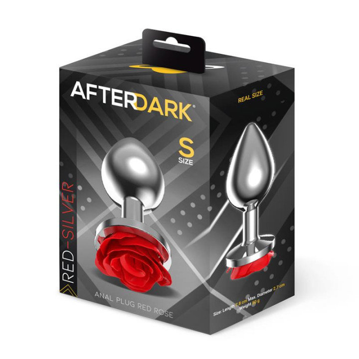 Plug Anal avec Rose Rouge Taille S