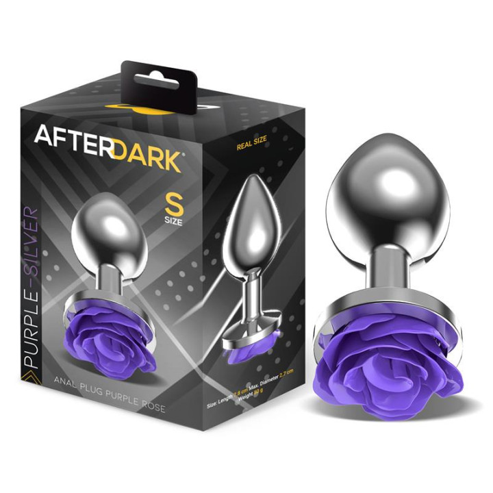 Plug Anal avec Rose Pourpre Taille S
