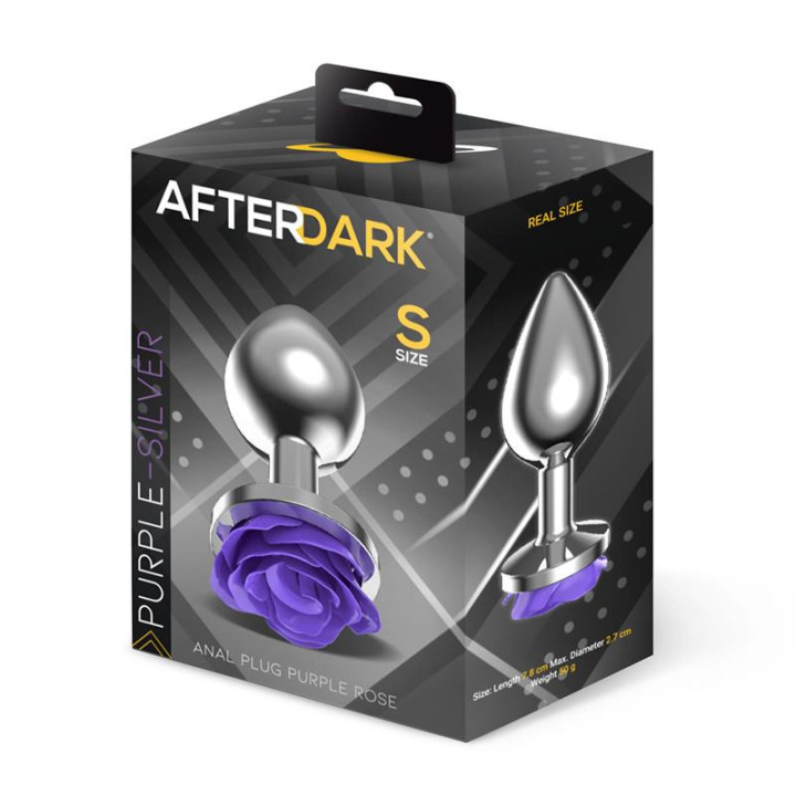 Plug Anal avec Rose Pourpre Taille S