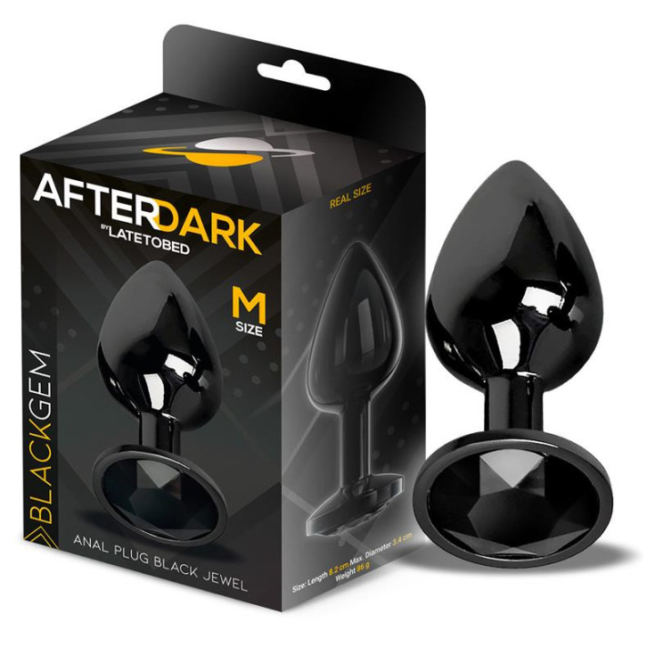 Blackgem Plug Anal avec Bijou Noir Taille M