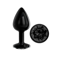 Blackgem Plug Anal avec Bijou Noir Taille M