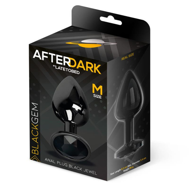 Blackgem Plug Anal avec Bijou Noir Taille M