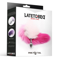 Plug Anal Queue de Renard Rose et Blanc Taille S