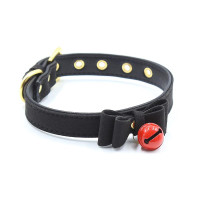 Collier avec Grelot et Noeud Noir/Rouge